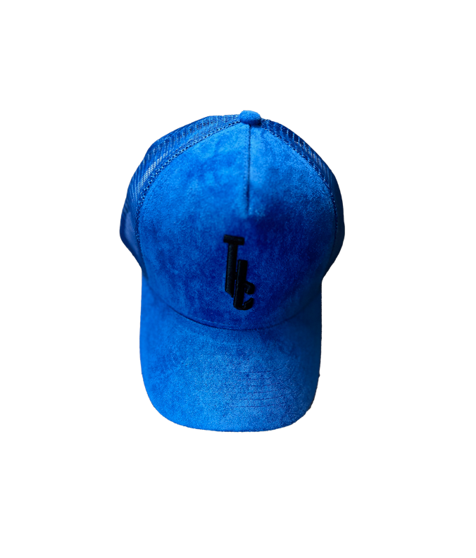 THC Logo Suede Trucker Hat - Blue