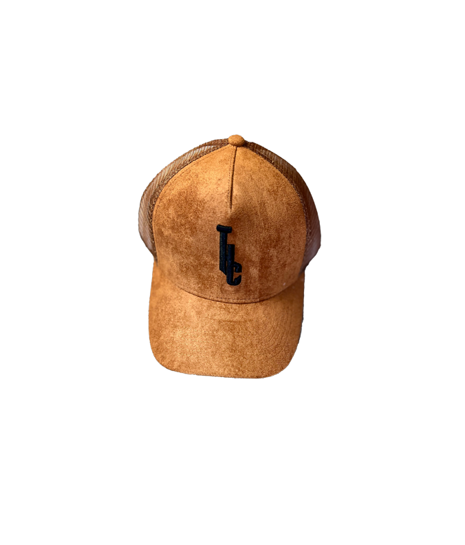 THC Logo Suede Trucker Hat - Brown